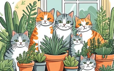 Gatos y Plantas