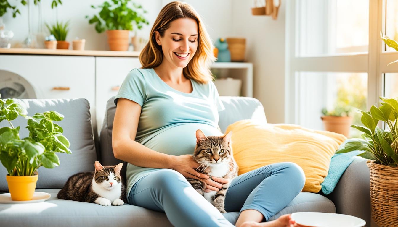 gatos y embarazada